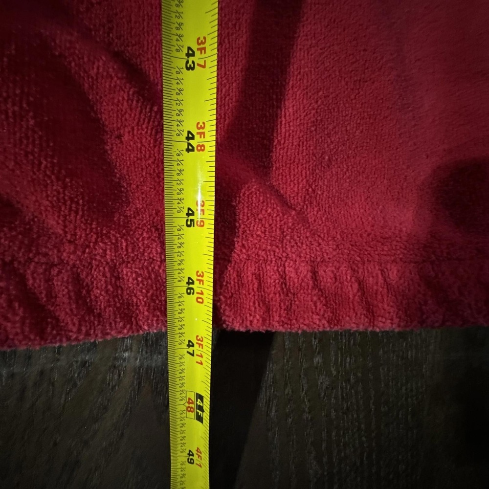 Vintage Polo Ralph Lauren Bathrobe Plush Lounge Spa Red O/S Pocket Pony SEE NOTE - Picture 7 of 8